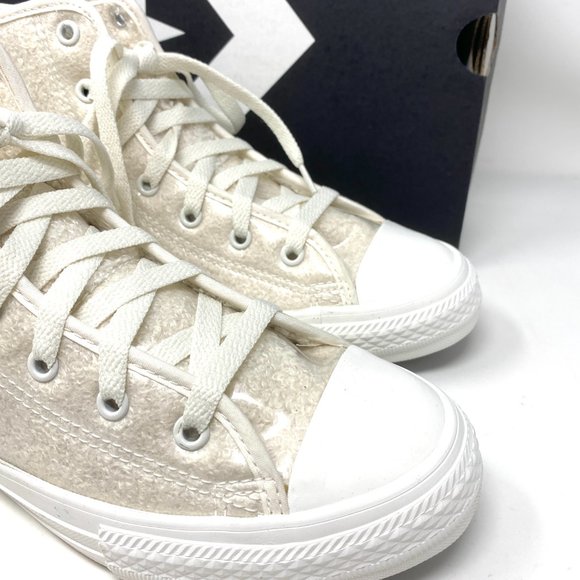 Converse Chuck Taylor Shoes Women’s AS High Top Egret Canvas Sneakers 669307C - Picture 4 of 9